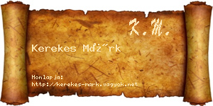 Kerekes Márk névjegykártya